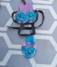 Load image into Gallery viewer, Cheshire Cat necklace &amp; matching earrings from Alice in Wonderland
